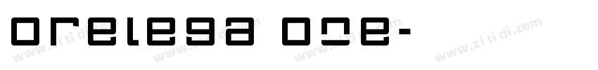 Orelega One字体转换